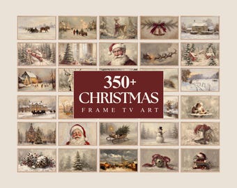 350+ Christmas Frame TV Art, Vintage Holiday Samsung TV Art, Winter TV Background, image 1