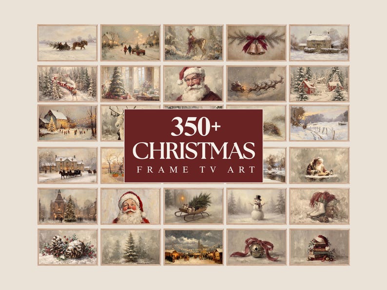 350+ Christmas Frame TV Art