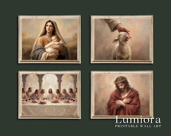 100+ Christian Wall Art Prints, Faith Wall Art, Religious Gallery Set, Jesus Print Bundle, Nativity Scene Art, Christian Art Set, image 14