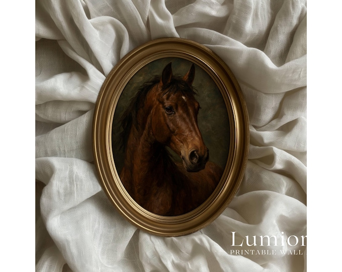 Vintage Horse Print, Equestrian Wall Art, Antique Horse…