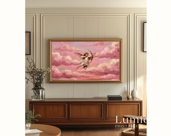 Romantic Cupid Angel Samsung Frame TV Art, Vintage Cupid Oil Painting, Mythological Love God Wall Art, Valentine's Day Decor, 4K, image 6