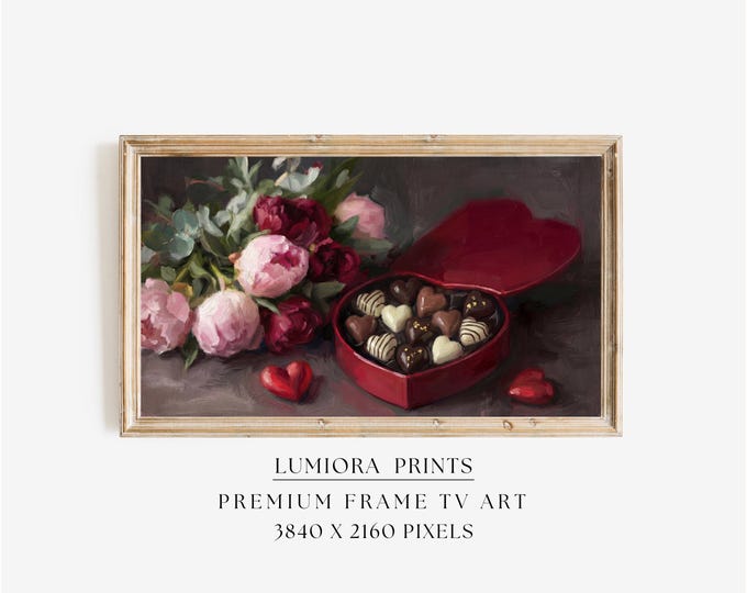 Samsung Frame TV Art Valentine's Day, Heart Shaped…