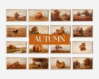250+ Autumn & Halloween Frame TV Art, Vintage Fall Samsung TV Art Bundle, Spooky TV Background, Moody Dark Academia, image 15