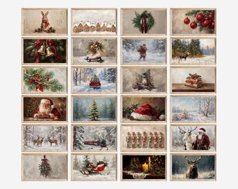 100+ Christmas Frame TV Art Bundle – Samsung Frame TV Art Collection, Winter Holiday Painting, Rustic Santa & Cozy Christmas Digital Art Set, image 3