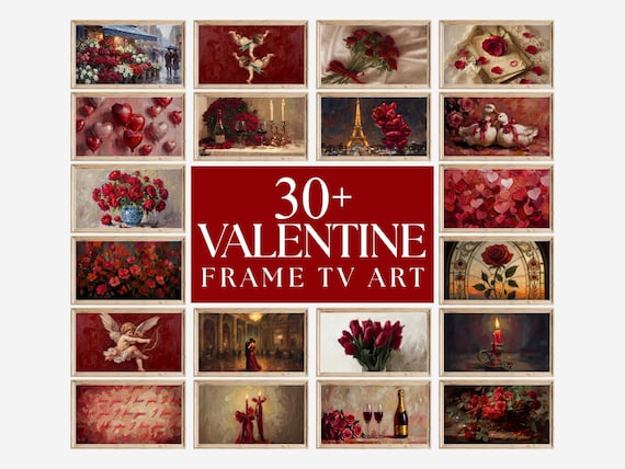 Valentine Frame TV Art Set