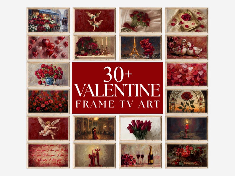 Valentine Frame TV Art Set