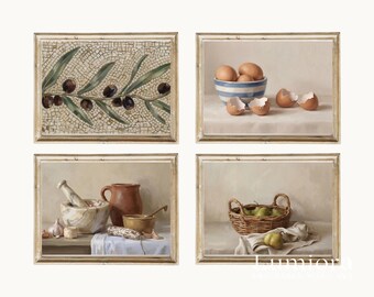 70+ Vintage Kitchen Wall Art, Still Life Print Set, Farmhouse Kitchen Decor, Fruit Painting, French Country Art, Dining Room Gallery Wall, image 9