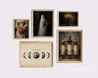 700+ Autumn & Halloween Wall Art Set, Vintage Fall Gallery Wall, Moody Spooky Prints, Dark Academia Decor, Halloween Poster Bundle, image 15