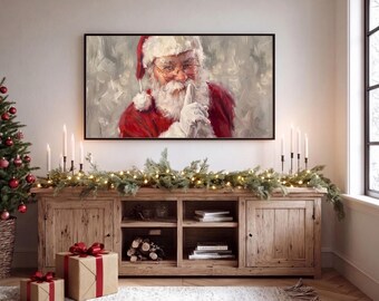 250+ Christmas Frame TV Art, Vintage Holiday Samsung TV Art, Winter TV Background, Festive Smart Tv Wallpaper, Santa Claus Digital Decor, image 7
