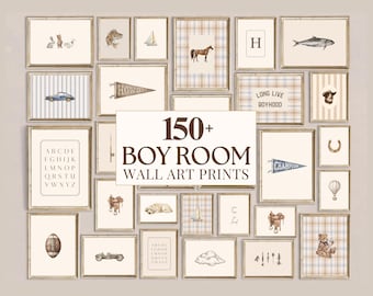 150+ Vintage Nursery Prints, Neutral Baby Room Decor, Boho Nursery Wall Art, Animal Poster Bundle, Cottagecore Baby Art