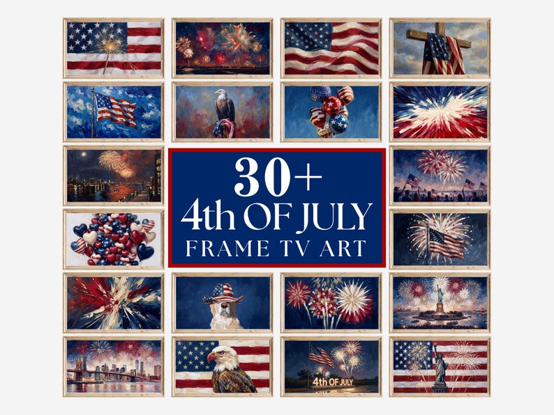 30+ 4th of July Samsung Frame TV Art Bundle