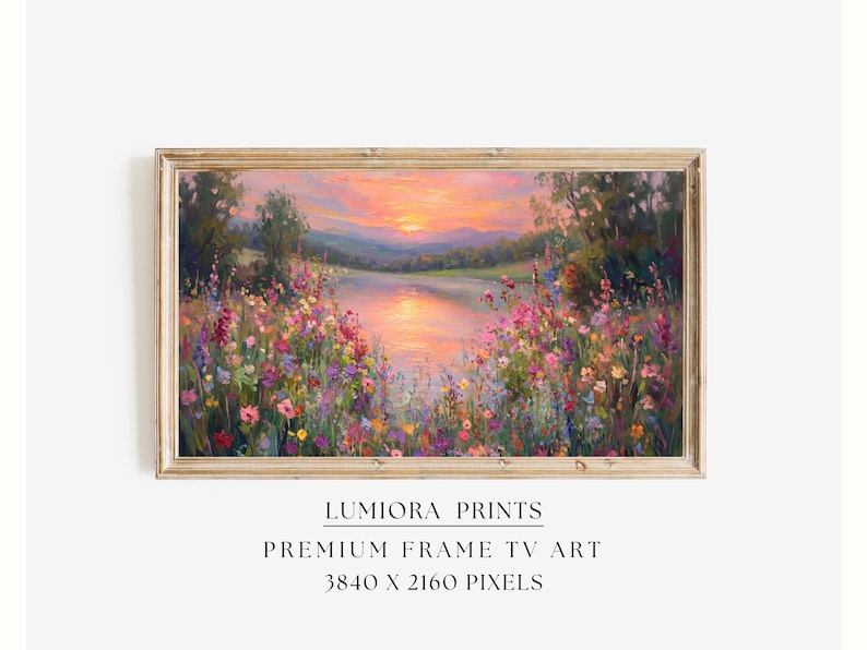 Spring Lake Sunset Samsung Frame TV Art