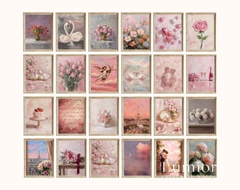 120+ Valentine’s Day Printable Wall Art Bundle | Romantic Gallery Wall Set, Vintage Love Art, Coquette Aesthetic, Couples, Cupid Print, image 4