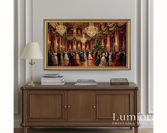 Victorian Christmas Ballroom Art • Elegant Holiday Dance Scene • Classic Christmas Wall Art • Vintage Christmas Decor • Samsung Frame TV Art, image 5