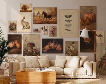400+ Moody Fall Wall Art Set, Vintage Autumn Gallery Wall, Dark Academia Fall Decor, Rustic Autumn Prints, Moody Vintage Poster Set, image 4