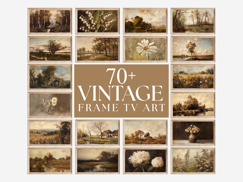 70+ Vintage Frame TV Art Bundle