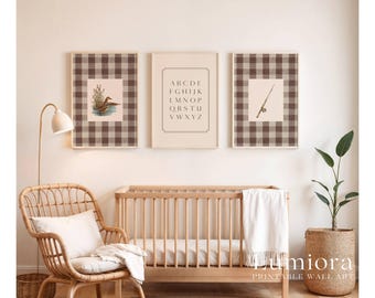 25+ Vintage Fishing Prints, Lake Room Decor, Rustic Boy Room Art, Cabin Nursery Wall Art, Outdoorsy Baby Room, Fishing Gallery Set, image 3