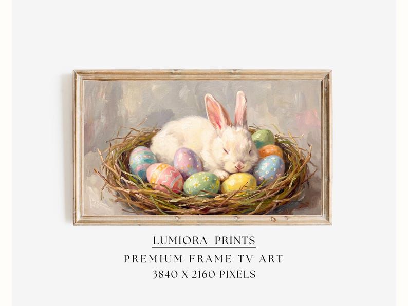 Sleeping Easter Bunny Samsung Frame TV Art