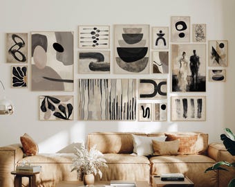 100+ Neutral Abstract Wall Art Set, Boho Gallery Wall Decor (Digital Download), image 4