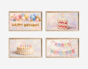 100+ Birthday Frame TV Art Mega Bundle, 4K Happy Birthday Samsung TV Background, Party Digital Decor, Colorful Birthday Screensaver, image 18