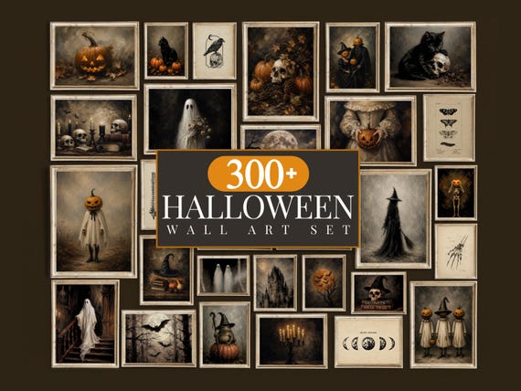 300+ Halloween Wall Art Set