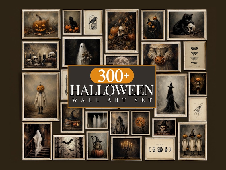 300+ Halloween Wall Art Set