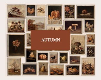 1550+ Fall & Halloween Vintage Wall Art Mega Bundle, The Ultimate Gallery Wall Set, Dark Academia, Cottagecore, Autumn Decor, image 5