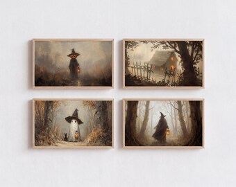 200+ Halloween Frame TV Art Bundle, Vintage Moody Ghost Painting, Spooky Samsung TV Background, image 13