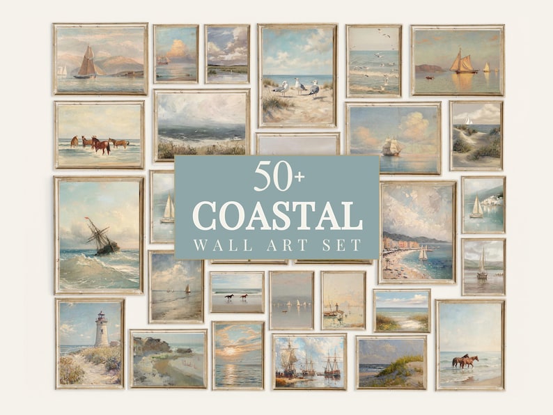 50+ Coastal Gallery Wall