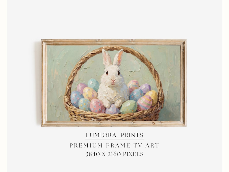Easter Bunny Basket Samsung Frame TV Art