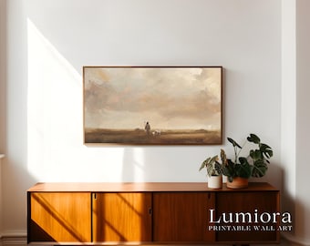 The Good Shepherd Samsung Frame TV Art, Jesus Leading Sheep Screen Decor, Christian Religious Oil Painting, Spiritual TV Art, 4K, image 3