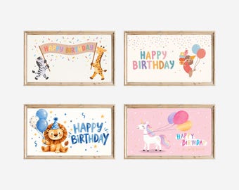 100+ Birthday Frame TV Art Mega Bundle, 4K Happy Birthday Samsung TV Background, Party Digital Decor, Colorful Birthday Screensaver, image 19