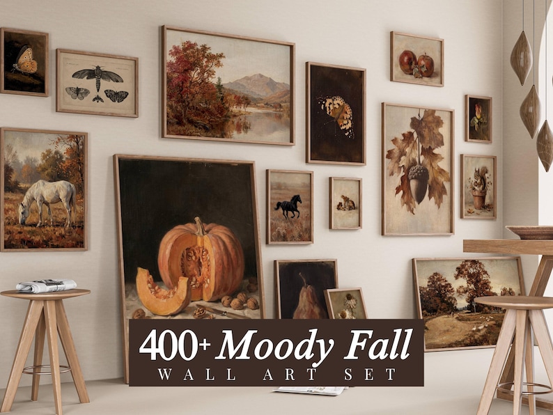 400+ Moody Fall Wall Art Set