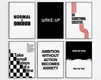 100+ Motivational Wall Art Set, Office Wall Art, Inspirational Quotes, Minimalist Poster, Motivational Decor, Typography Art Print Bundle, image 12