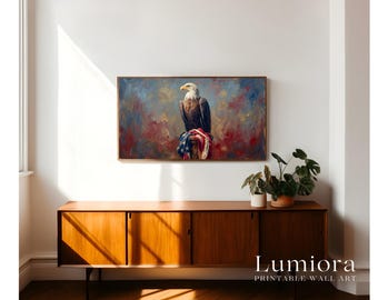 30+ 4th of July Samsung Frame TV Art Bundle, American Flag Independence Day Decor, July 4th TV Art, Patriotic Oil Painting, Digital Download, image 7