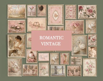 850+ Vintage Print Bundle, Antique Wall Art Set, Rustic Gallery Set, French Country Decor, Cottagecore Prints, image 12