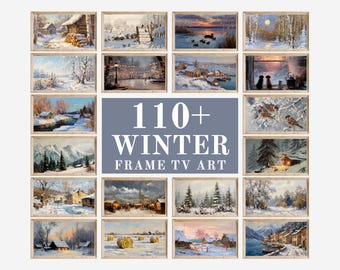 Winter Frame TV Art Set | 110+ Winter Screensaver Bundle | Snowy Landscape TV Art | Seasonal Samsung Frame TV Art, image 1