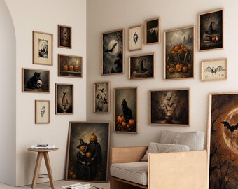 700+ Autumn & Halloween Wall Art Set, Vintage Fall Gallery Wall, Moody Spooky Prints, Dark Academia Decor, Halloween Poster Bundle, image 11
