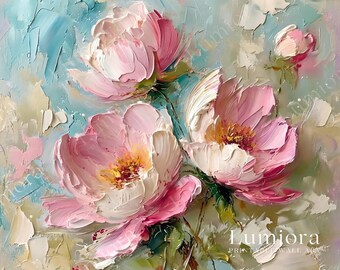 Pink Peony Samsung Frame TV Art, Spring TV Decor, Botanical Oil Painting, 4K Digital Download, Floral Screen Art, Summer Wall Decor, image 7