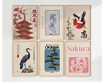 120+ Japanese Wall Art Set, Japandi Gallery Wall, Ukiyo-e Print Bundle, Vintage Japan Poster, Asian Wall Decor, Japanese Art Prints, image 9