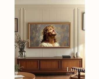 Jesus Christ Samsung Frame TV Art, Christian Religious Screen Decor, Spiritual Faith Background, Easter & Nativity TV Art, 4K, image 5
