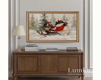 Christmas Sleigh Frame TV Art – Festive Winter Sleigh Scene, Cozy Holiday Frame TV Art for Samsung Frame TV, image 5