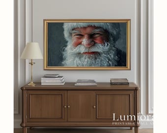 Samsung Frame TV Art Santa Portrait • Vintage Oil Painting Christmas Close-Up • Festive Holiday Wall Art Digital Download, image 5