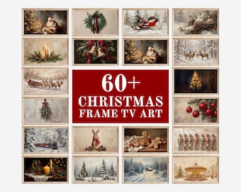 60+ Christmas Frame TV Art Bundle Set – Samsung Frame TV Art, Winter Christmas Paintings, Rustic Santa & Cozy Holiday Digital Art Collection, image 1