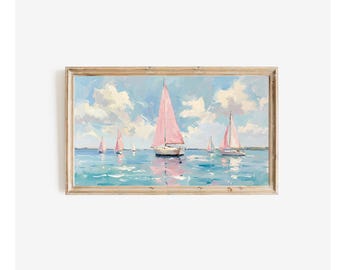 30+ Summer Frame TV Art Mega Bundle, Coastal & Beach Oil Painting Set, Colorful Ocean TV Art, Samsung Frame TV Art, Instant Download, image 11