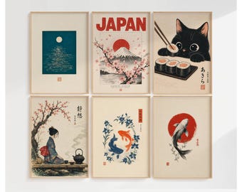 120+ Japanese Wall Art Set, Japandi Gallery Wall, Ukiyo-e Print Bundle, Vintage Japan Poster, Asian Wall Decor, Japanese Art Prints, image 11