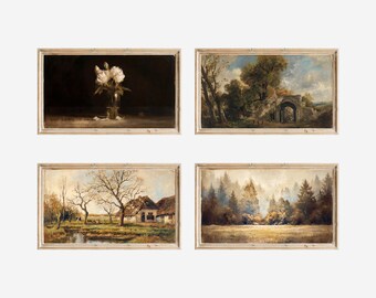 70+ Vintage Frame TV Art Bundle, Samsung Frame TV Art, Antique Landscape & Botanical Still Life, Country Cottage Farmhouse Decor,Digital Art, image 4