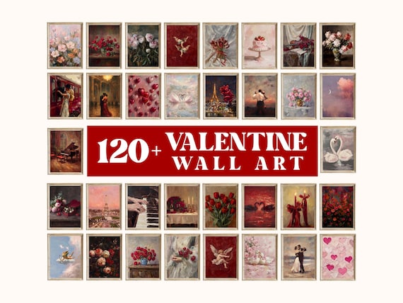 120+ Valentine’s Day Printable Wall Art Bundle