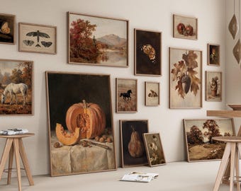 400+ Vintage Fall Wall Art Set, Autumn Gallery Wall, Dark Academia Fall Decor, Rustic Autumn Prints, image 4