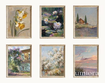 100+ Spring Gallery Wall Art Set, French Country, Cottagecore Spring Mega Bundle, Farmhouse Floral Landscape, Digital Printable Art, image 5
